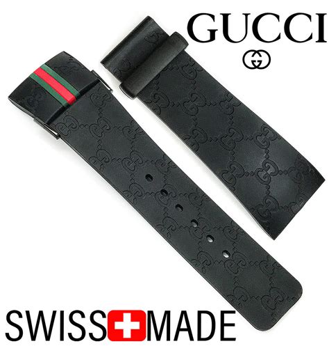 gucci 10mm leather watch strap|gucci watch rubber strap replacement.